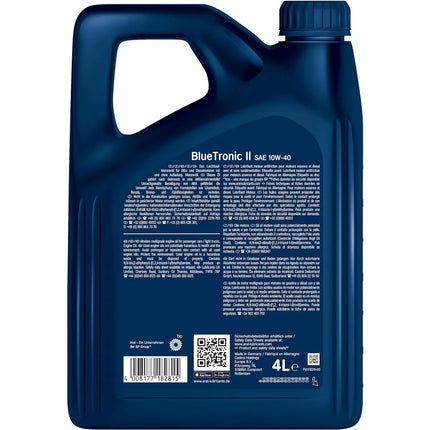 Aral BlueTronic II SAE 10W-40 Motoröl 4 Liter