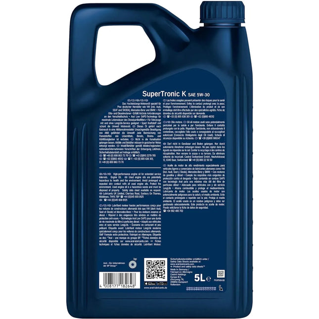 Aral SuperTronic K 5W-30 Motoröl 5 Liter