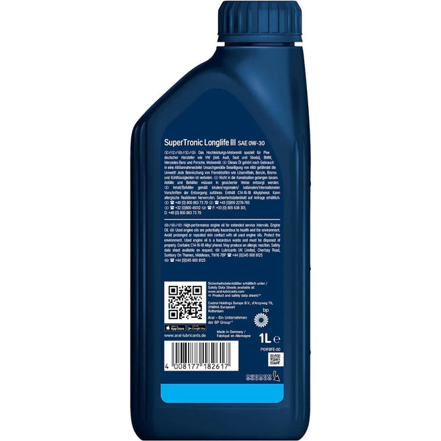Aral SuperTronic LongLife III 0W-30 Motoröl 1 Liter