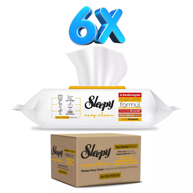 Sleepy Easy Clean Surface Cleaning Towel Herbal Soap Additive 6 Pack 6 x 100