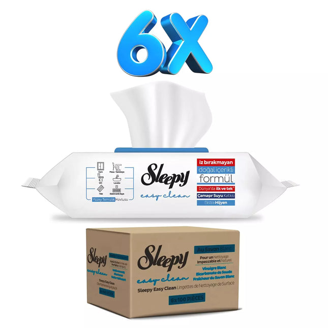 Sleepy Easy Clean Oberflächenreinigungstücher Bleichzusatz 6er Packung 6x100